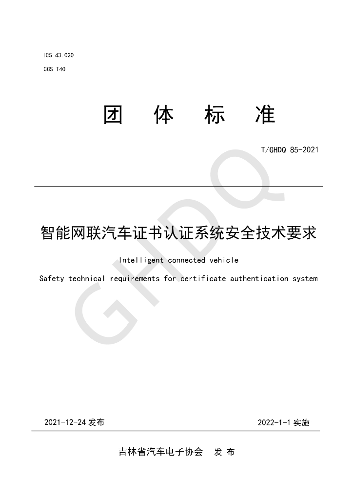 T/GHDQ 85-2021 标准预览