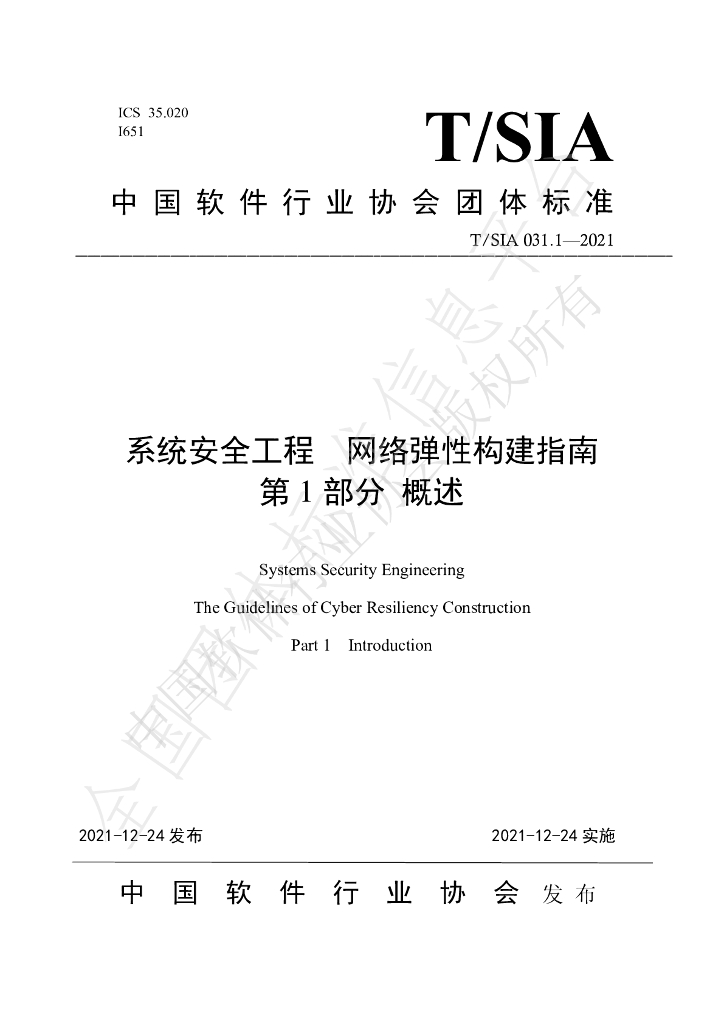 T/SIA 031.1-2021 标准预览