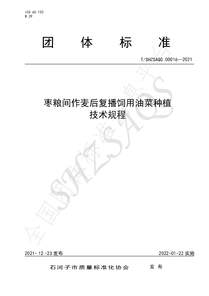 T/SHZSAQS 00016-2021 标准预览
