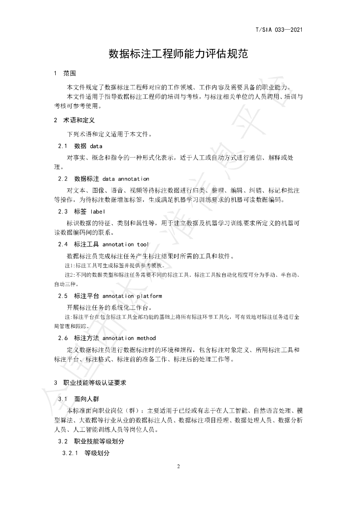 T/SIA 033-2021 标准预览