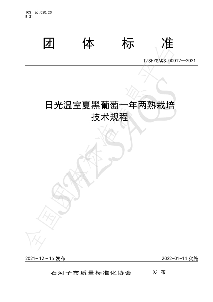 T/SHZSAQS 00012-2021 标准预览