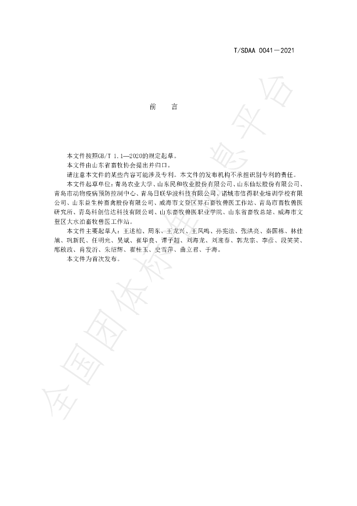 T/SDAA 0041-2021 标准预览