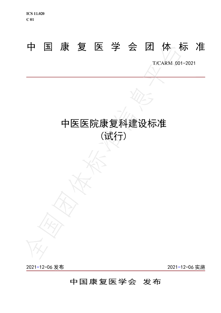 T/CARM 001-2021 标准预览