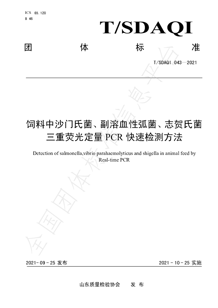 T/SDAQI 043-2021 标准预览