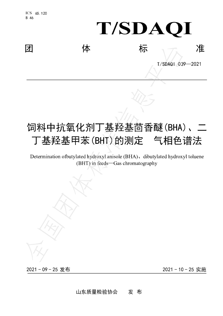 T/SDAQI 039-2021 标准预览