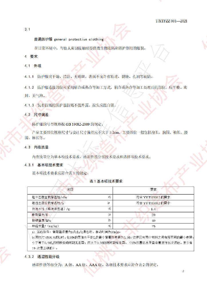 T/XTFZZ 001-2021 标准预览