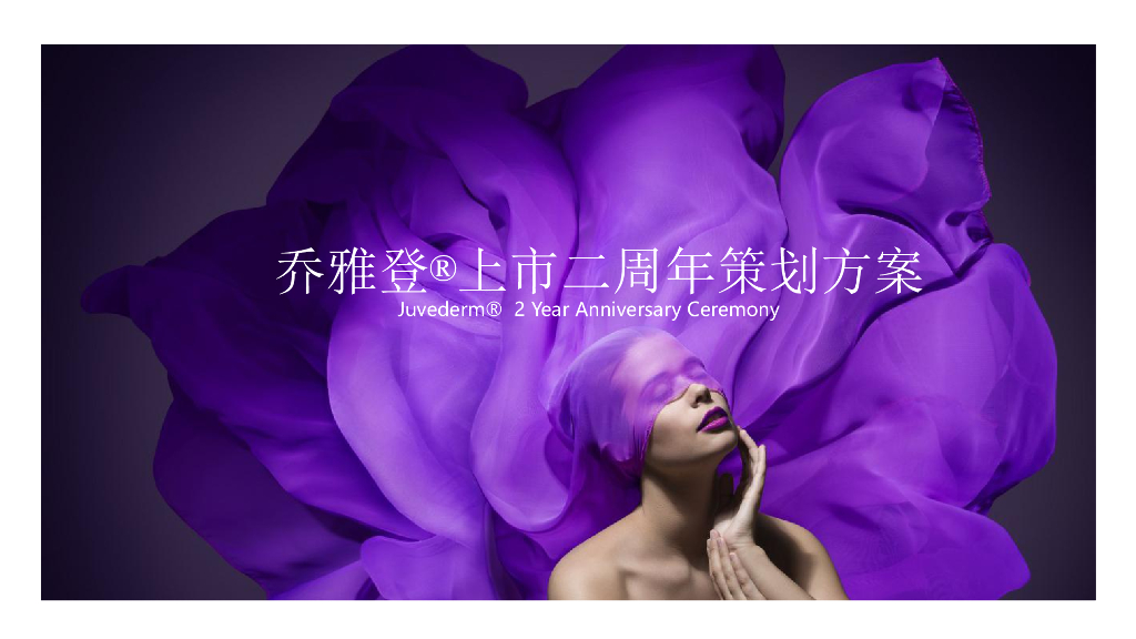 2017玻尿酸品牌乔雅登上市二周年策划方案