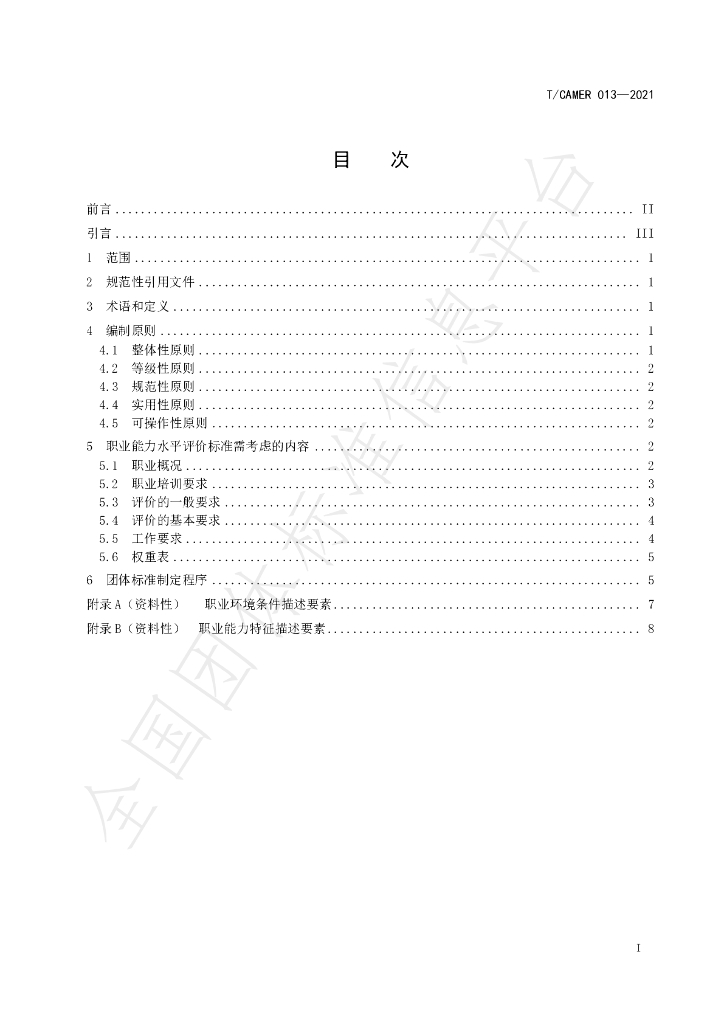 T/CAMER 013-2021 标准预览