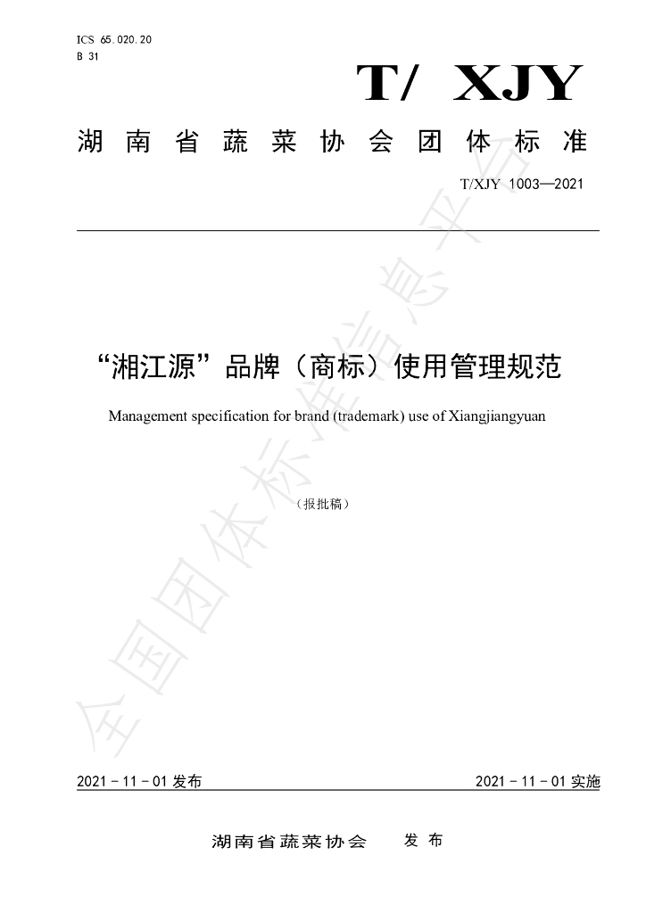 T/XJY 1003-2021 标准预览
