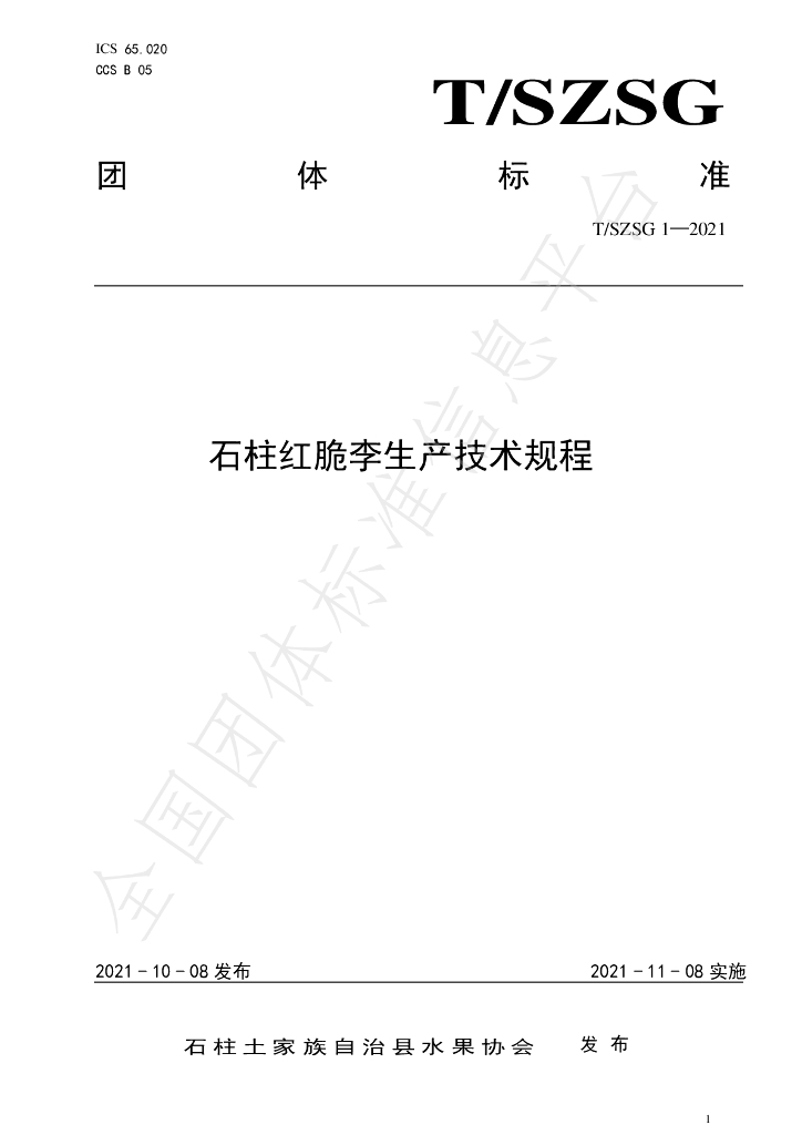 T/SZSG 1-2021 标准预览