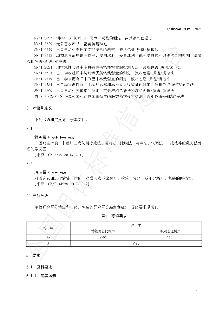 T/XMSSAL 039-2021 标准预览