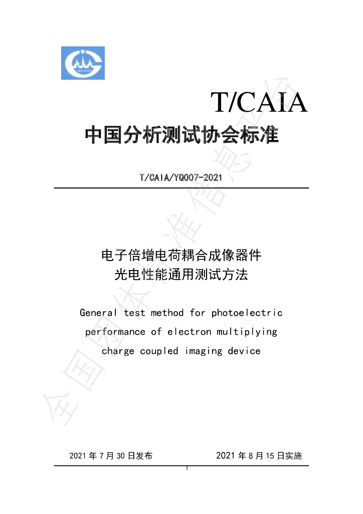 T/CAIA YQ007-2021 标准预览