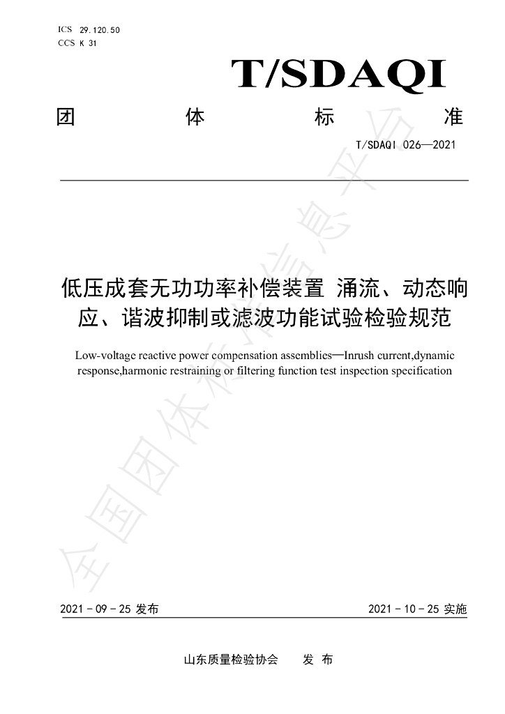 T/SDAQI 026-2021 标准预览