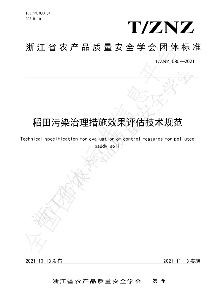 T/ZNZ 085-2021 标准预览