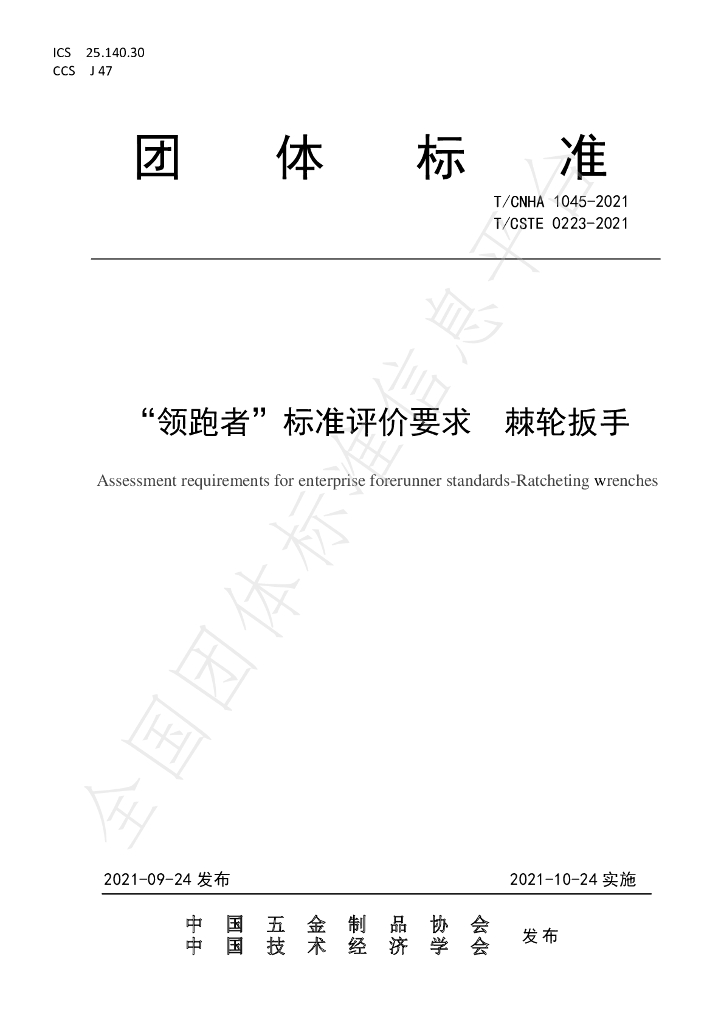 T/CNHA 1045-2021 标准预览