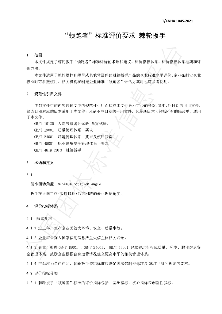 T/CNHA 1045-2021 标准预览