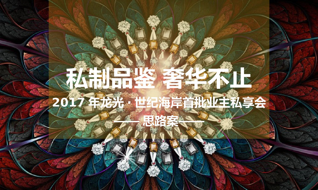 2017龙光世纪海岸首批业主私享会思路案