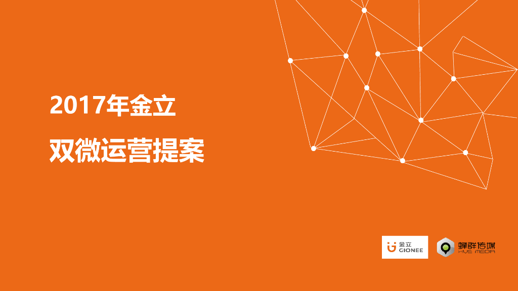 2017年金立双微规划提案