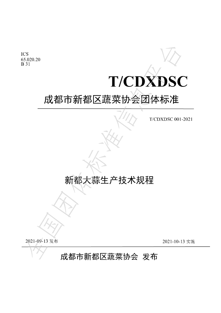 T/CDXDSC 001-2021 标准预览