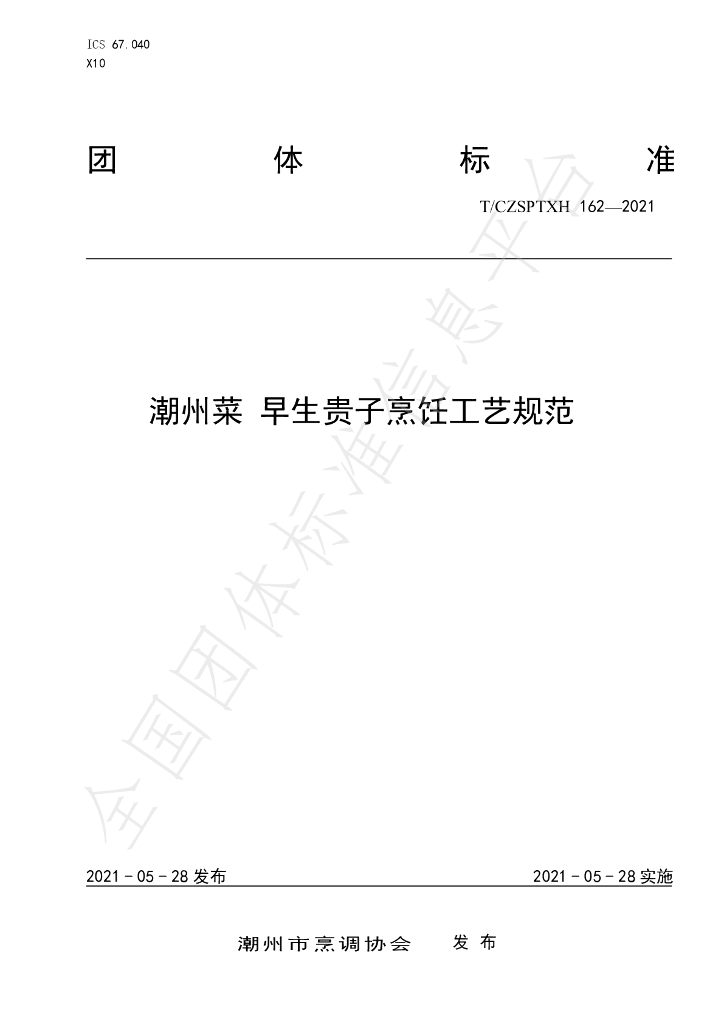 T/CZSPTXH 162-2021 标准预览