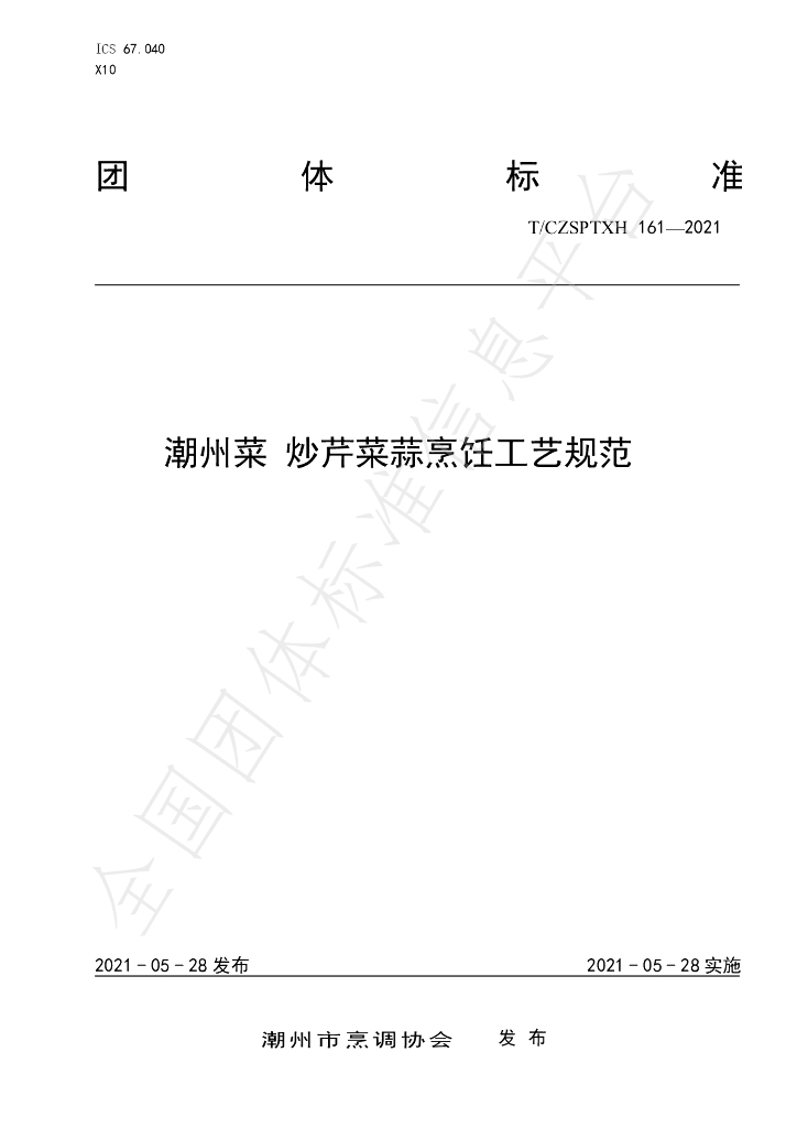 T/CZSPTXH 161-2021 标准预览