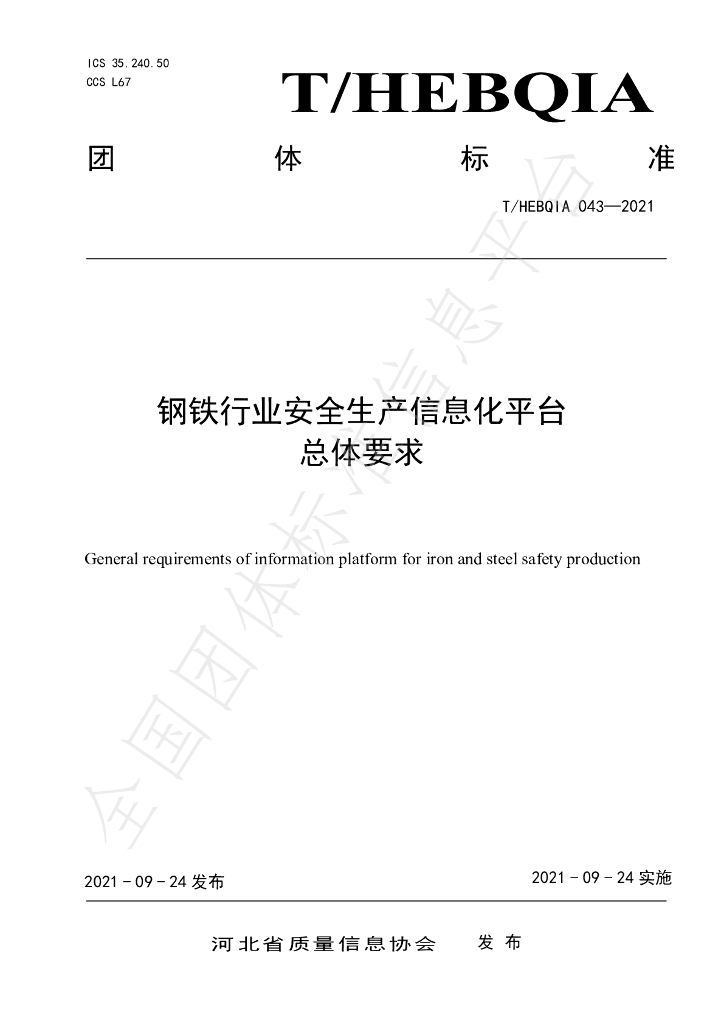 T/HEBQIA 043-2021 标准预览