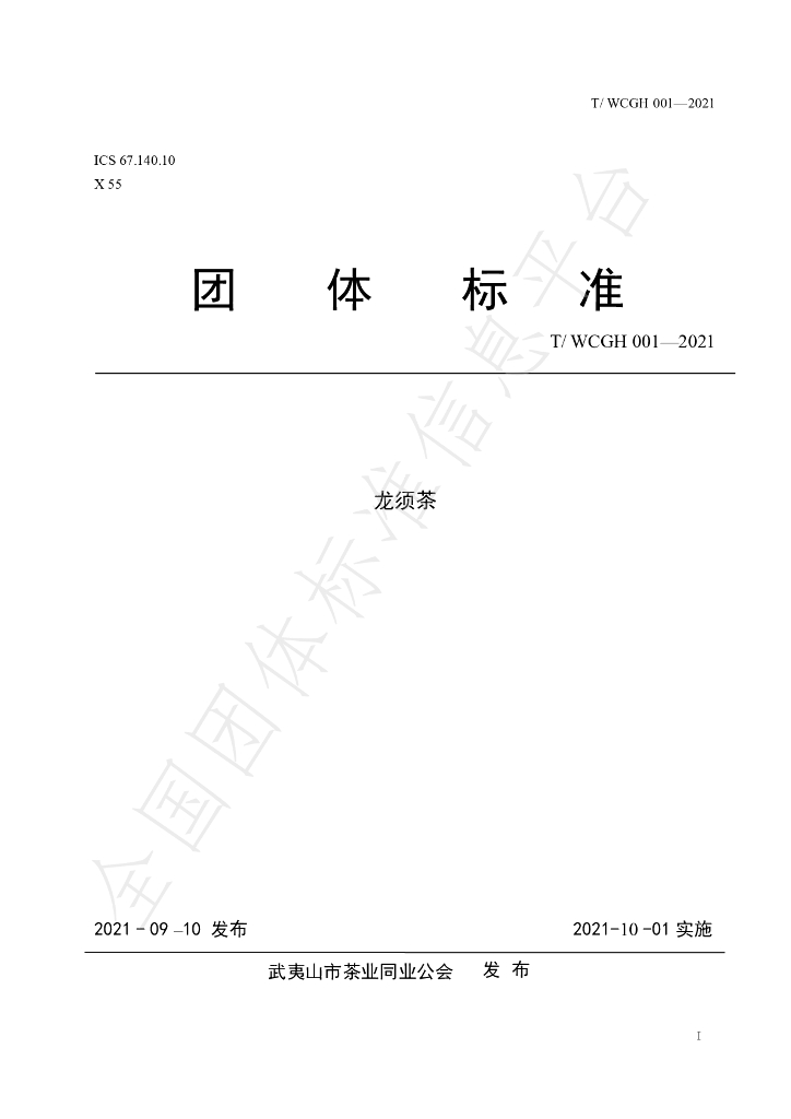 T/WCGH 001-2021 标准预览