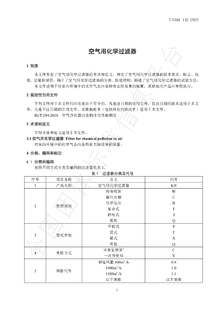 T/CAQI 142-2020 标准预览