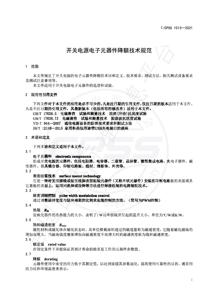 T/CPSS 1013-2021 标准预览