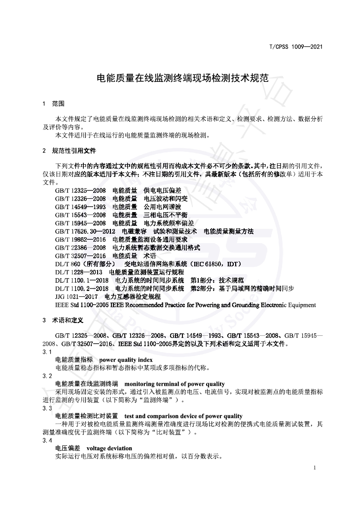 T/CPSS 1009-2021 标准预览