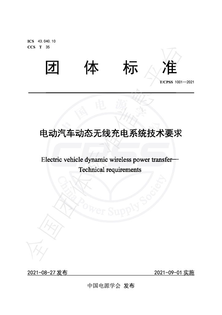T/CPSS 1001-2021 标准预览