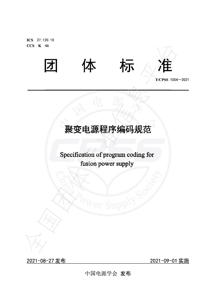 T/CPSS 1004-2021 标准预览