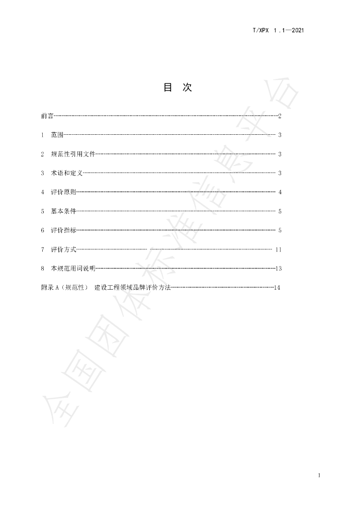 T/XPX 1.1-2021 标准预览