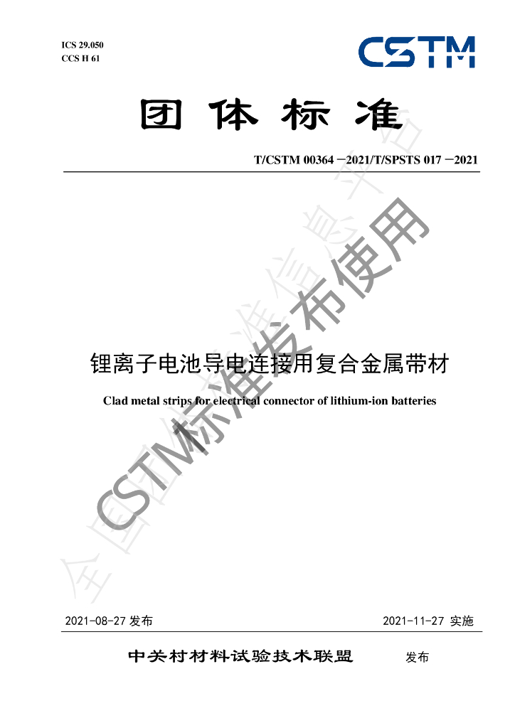 T/CSTM 00364-2021 标准预览