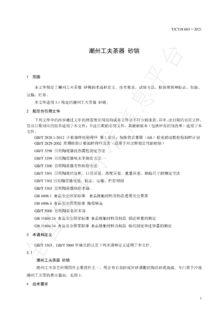 T/CYH 003-2021 标准预览