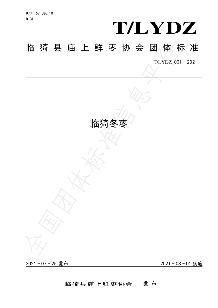 T/LYDZ 001-2021 标准预览