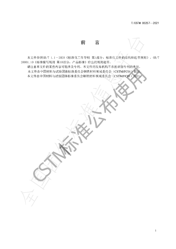 T/CSTM 00257-2021 标准预览