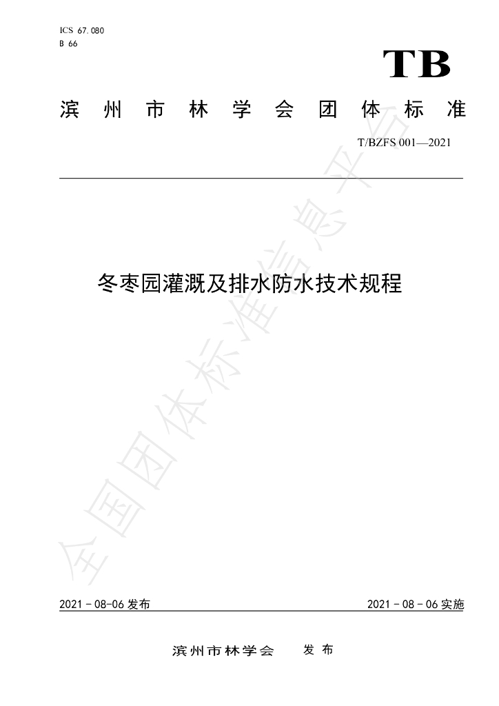 T/BZFS 001-2021 标准预览