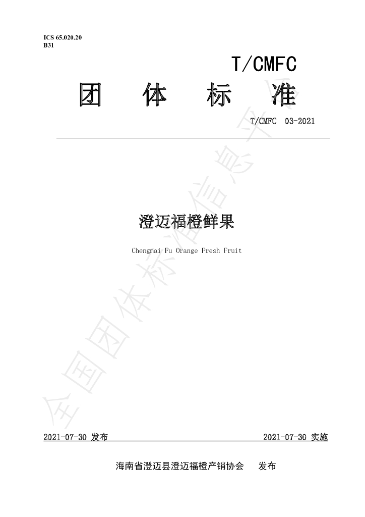 T/CMFC 03-2021 标准预览