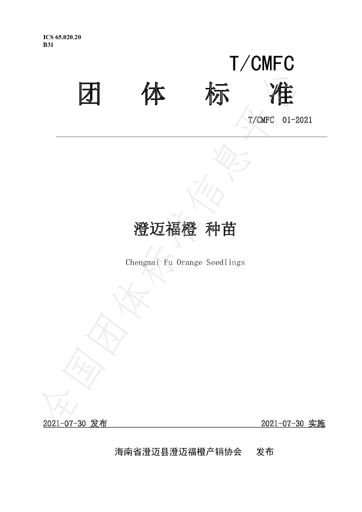 T/CMFC 01-2021 标准预览