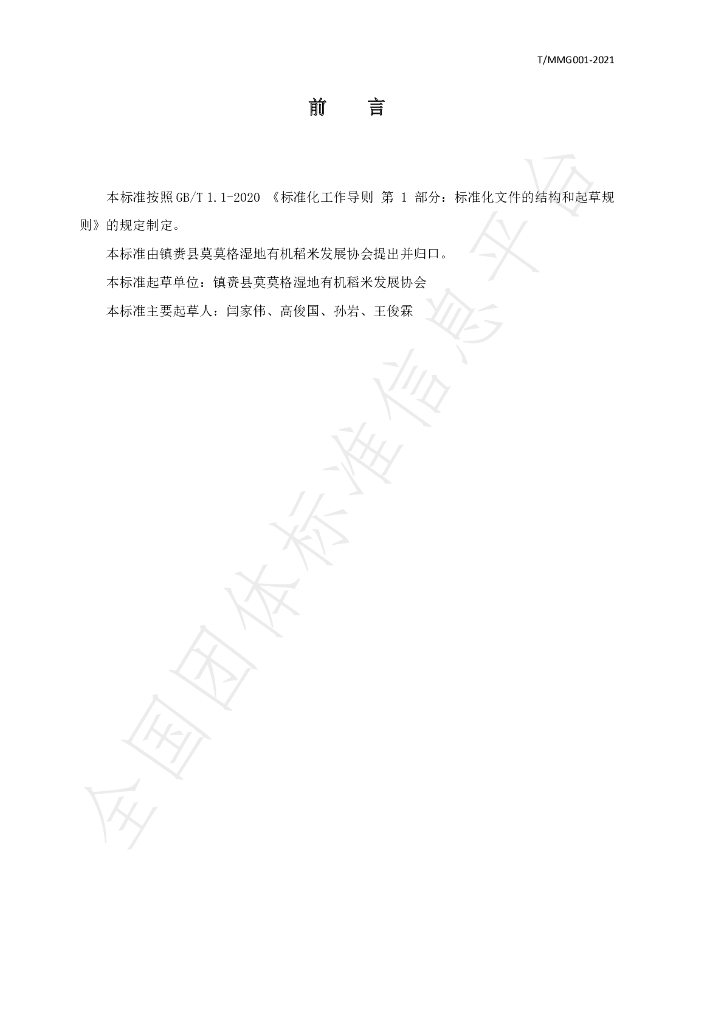 T/MMG 001-2021 标准预览