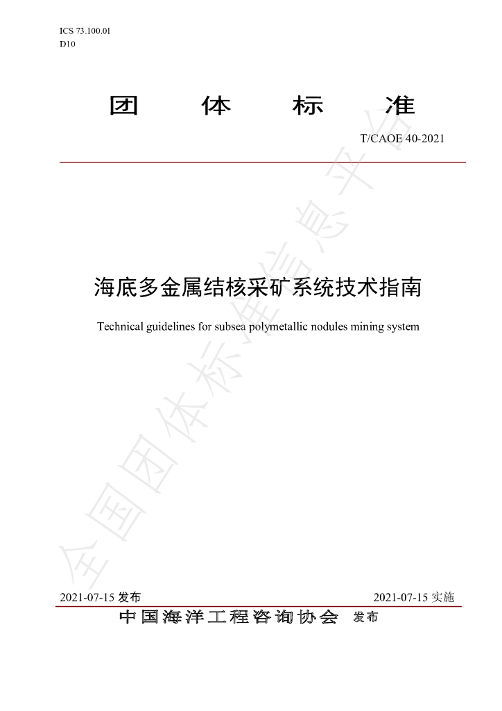 T/CAOE 40-2021 标准预览