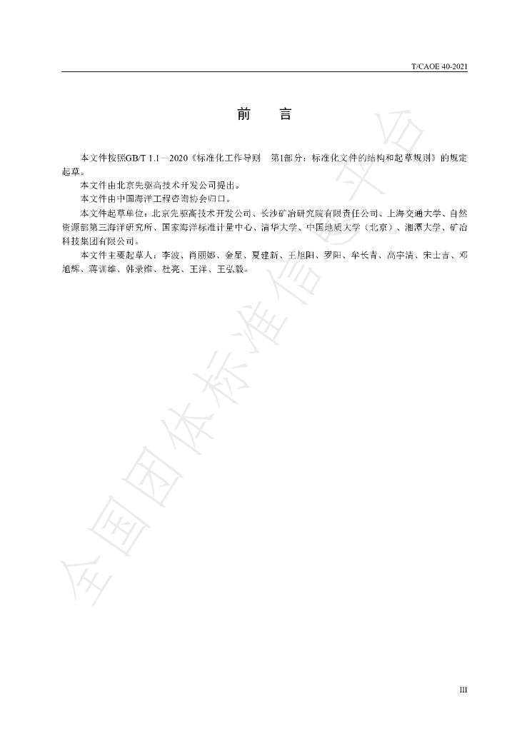 T/CAOE 40-2021 标准预览