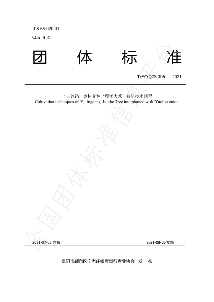 T/FYYQZS 006-2021 标准预览