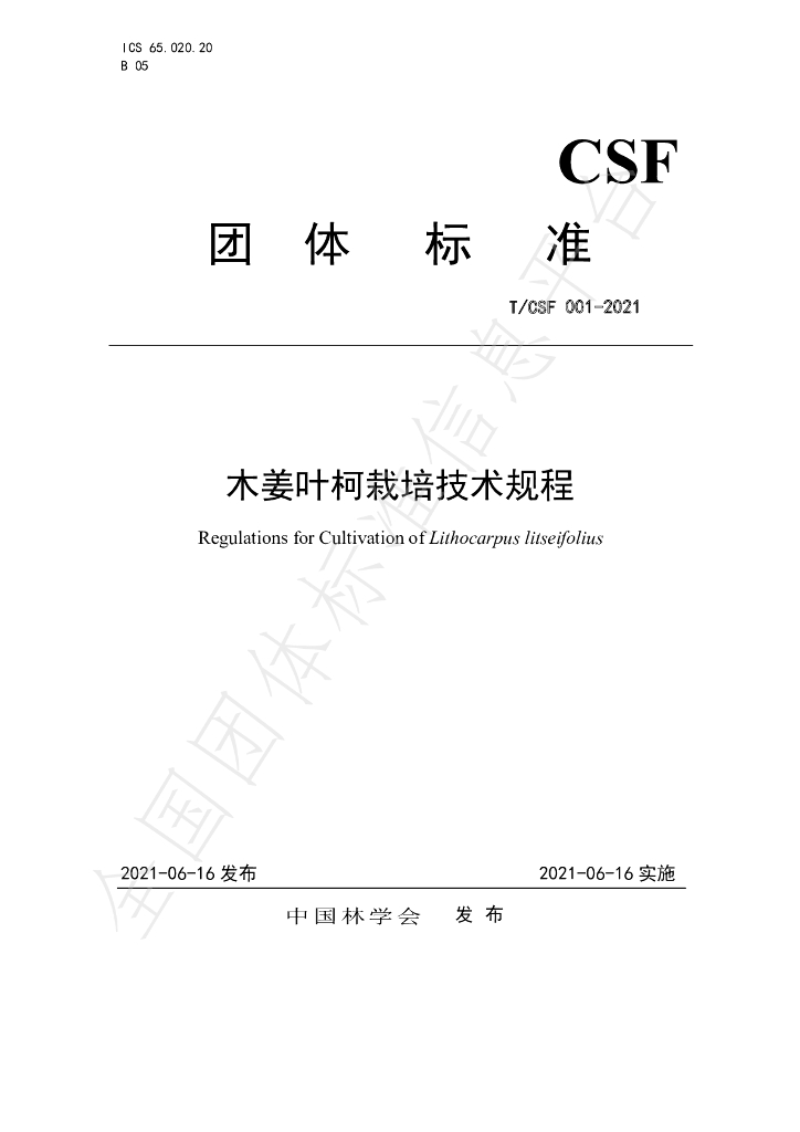 T/CSF 001-2021 标准预览