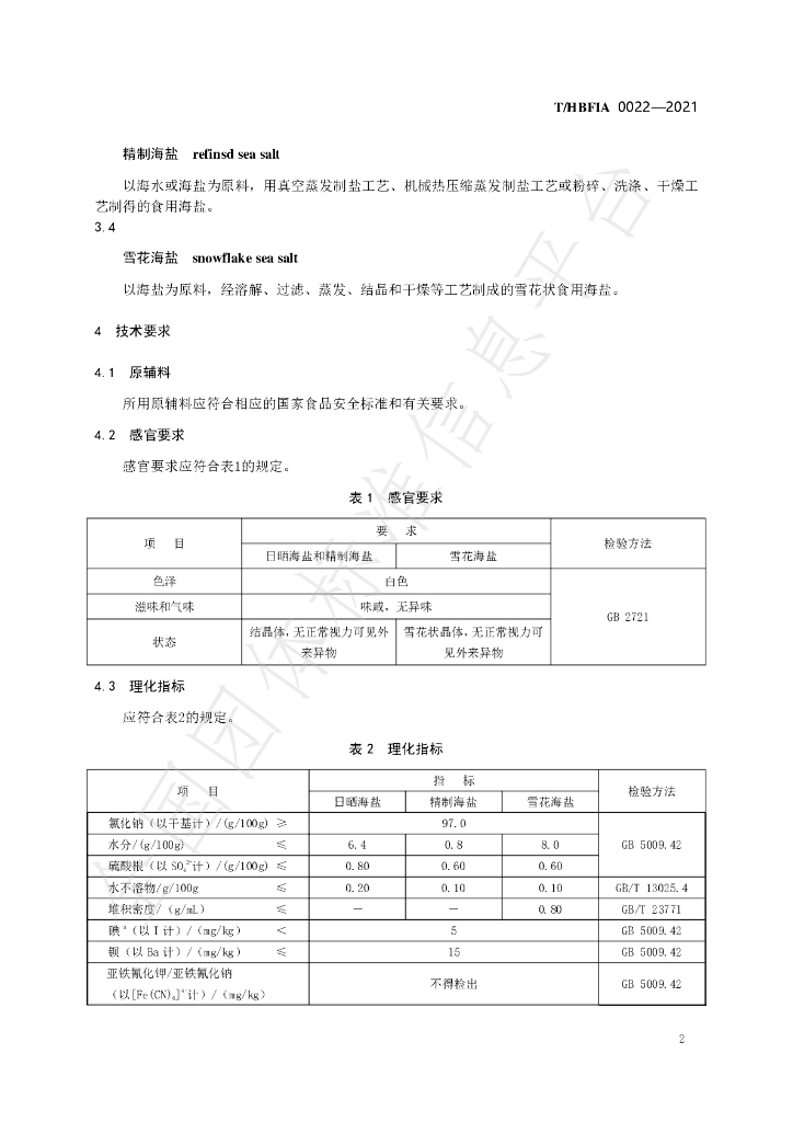 T/HBFIA 0022-2021 标准预览