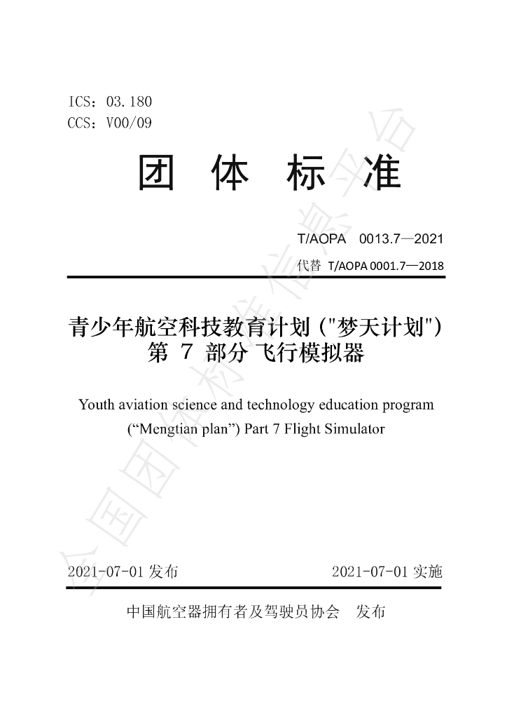T/AOPA 0013.7-2021 标准预览