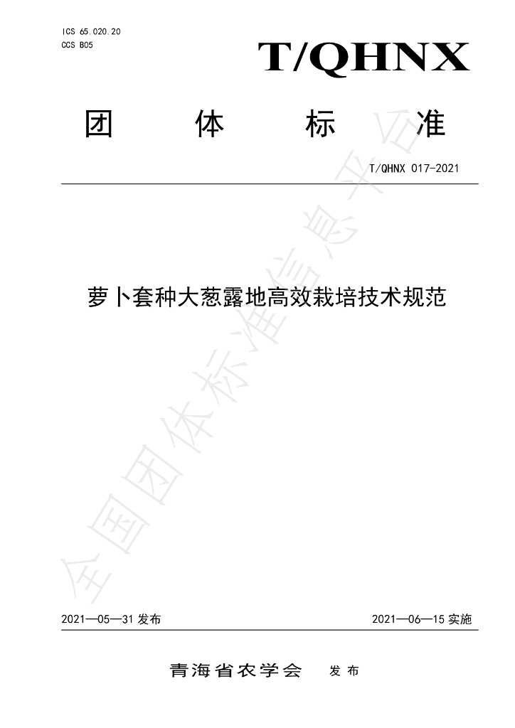 T/QHNX 017-2021 标准预览