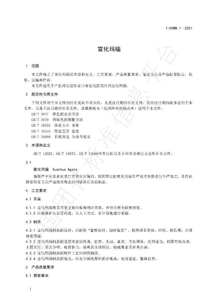 T/XHMN 1-2021 标准预览