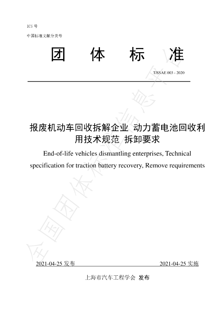 T/SSAE 003-2020 标准预览